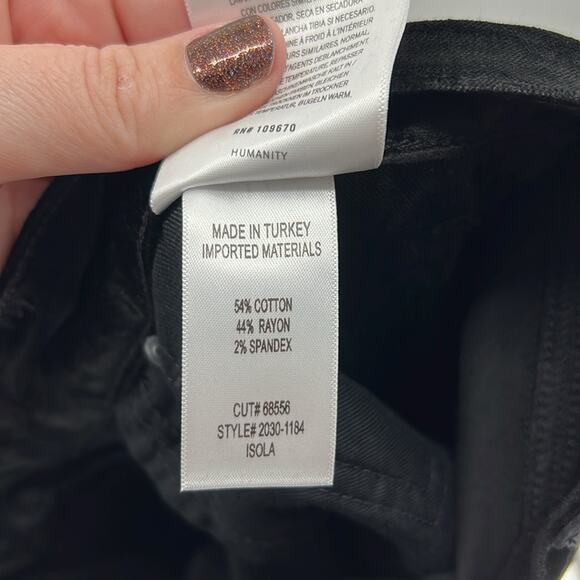 Citizens of Humanity Isola Cropped Velvet Boot Jeans - Black - 31 - NWT - Picture 6 of 10